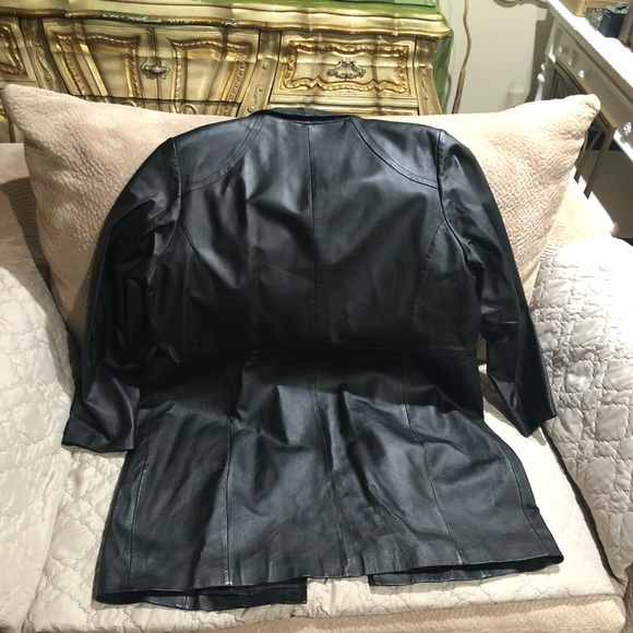 Worthington New Black Leather Coat - Picture 4 of 4